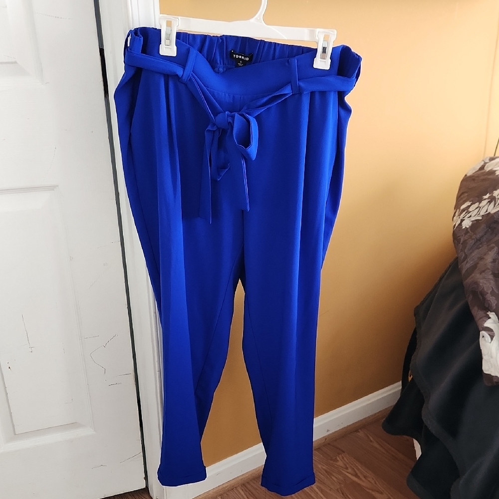 Torrid Women's Blue Tie-Waist Pants